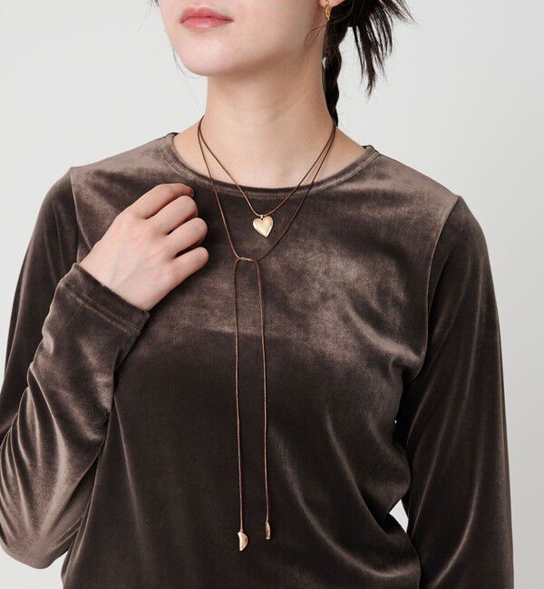 BEAUTY&YOUTH UNITED ARROWS「コード&times;メタルハート チョーカー」|ネックレス|