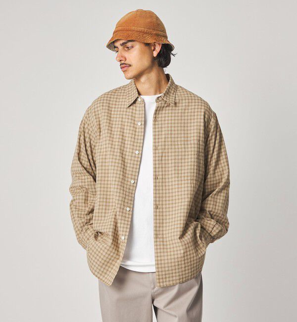 STEVEN ALAN「＜Steven Alan＞ オーガニックコットン ドビー チェック レギュラーカラー シャツ LOOSE」|シャツ・ブラウス|
