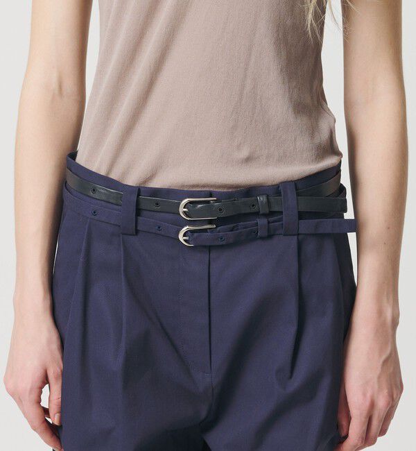 ATTISESSION「＜ATTISESSION＞ベルト 2タック ストレート パンツ 3」|その他|