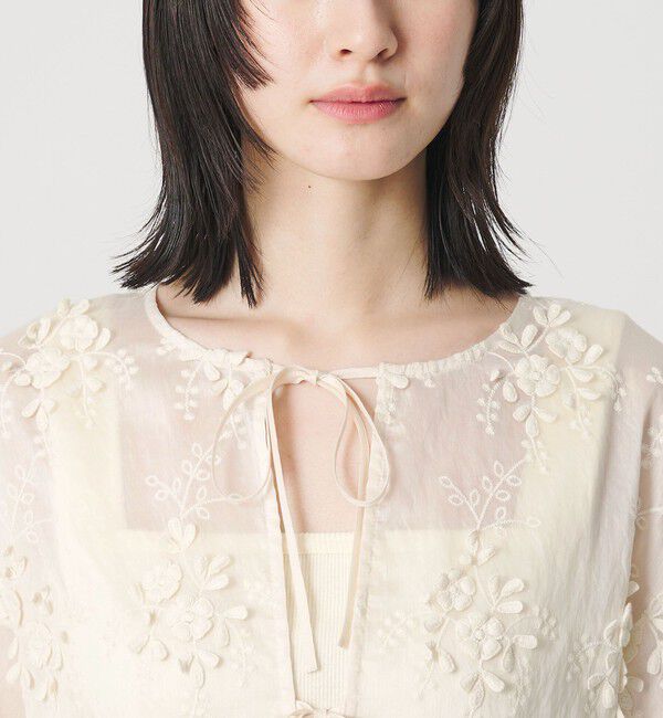 BEAUTY&YOUTH UNITED ARROWS「セルロースナイロン エンブロイダリーシャツ 2WAY」|シャツ・ブラウス|