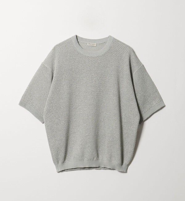 BEAUTY&YOUTH UNITED ARROWS「ダイアゴナル ウェーブ パターン クルーネック ニット」|ニット・セーター|LT.GRAY