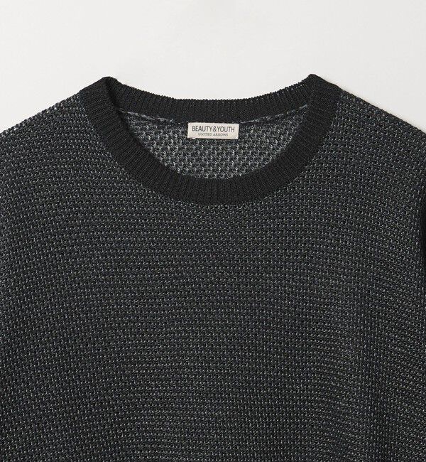 BEAUTY&YOUTH UNITED ARROWS「ダイアゴナル ウェーブ パターン クルーネック ニット」|ニット・セーター|