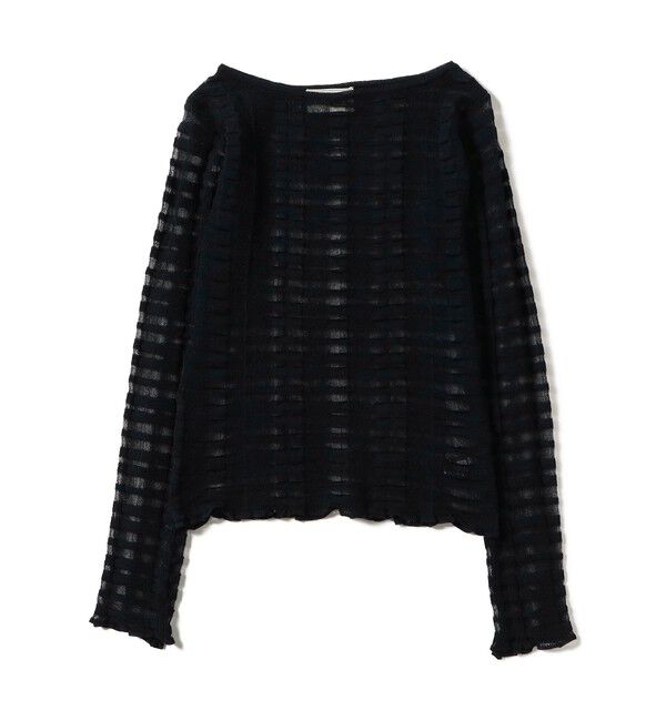 Demi-Luxe BEAMS 「TAN / チェックパターン プルオーバー ニット」|ニット・セーター|