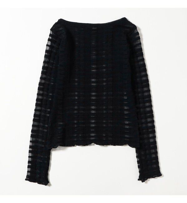 Demi-Luxe BEAMS 「TAN / チェックパターン プルオーバー ニット」|ニット・セーター|