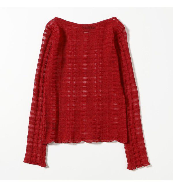 Demi-Luxe BEAMS 「TAN / チェックパターン プルオーバー ニット」|ニット・セーター|