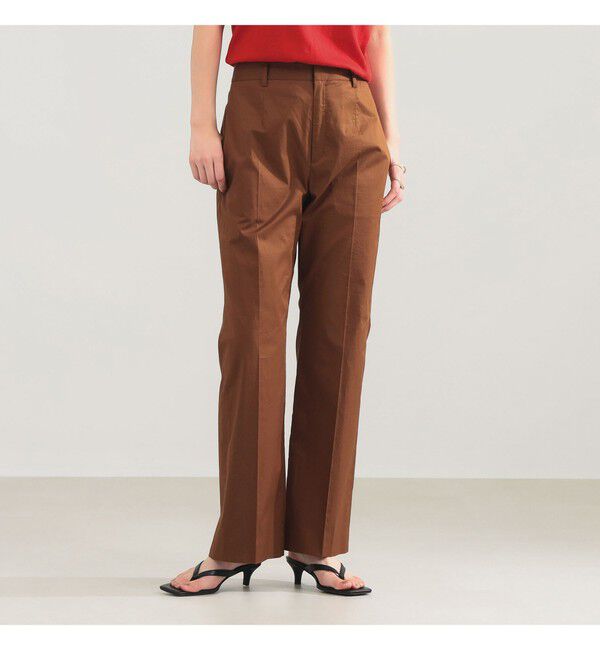 Demi-Luxe BEAMS 「AK+1 / コットン ストレッチ パンツ」|チノ|BROWN