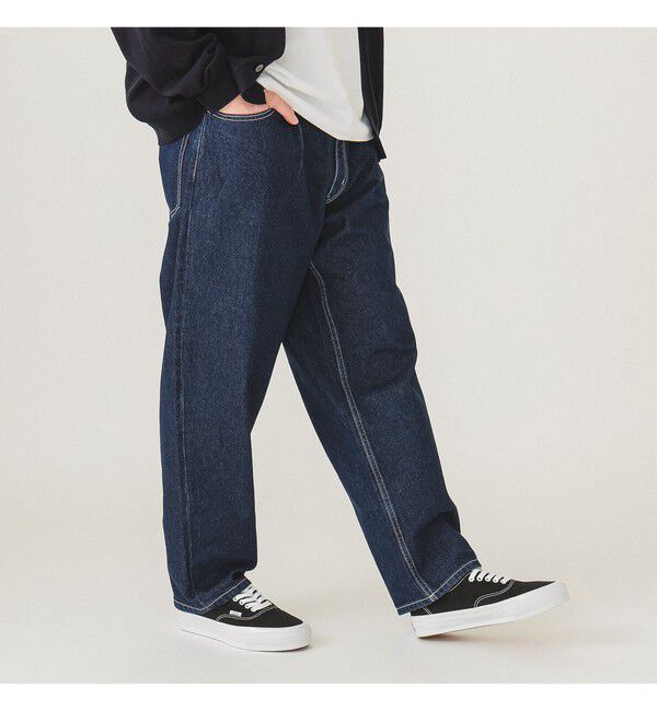 BEAMS「ワイド テーパード デニム」|デニム|