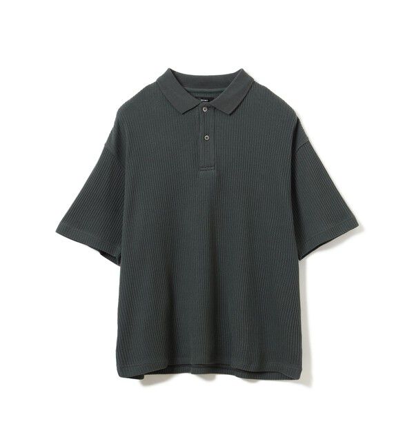 BEAMS「ショート リブ ポロシャツ【ワイドショートフィット】」|ポロシャツ|CHARCOAL.G