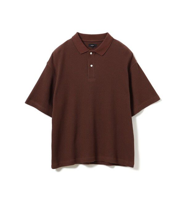 BEAMS「ショート リブ ポロシャツ【ワイドショートフィット】」|ポロシャツ|