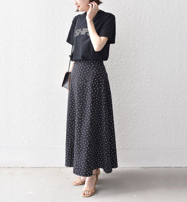 SHIPS for women「《一部追加予約》【WEB限定】 SHIPS ラウンド プリント ロゴ TEE」|Tシャツ・カットソー|