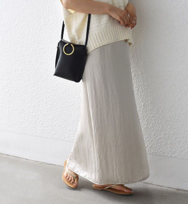 SHIPS for women「アセテート サテン スカート」|スカート|ナチュラル
