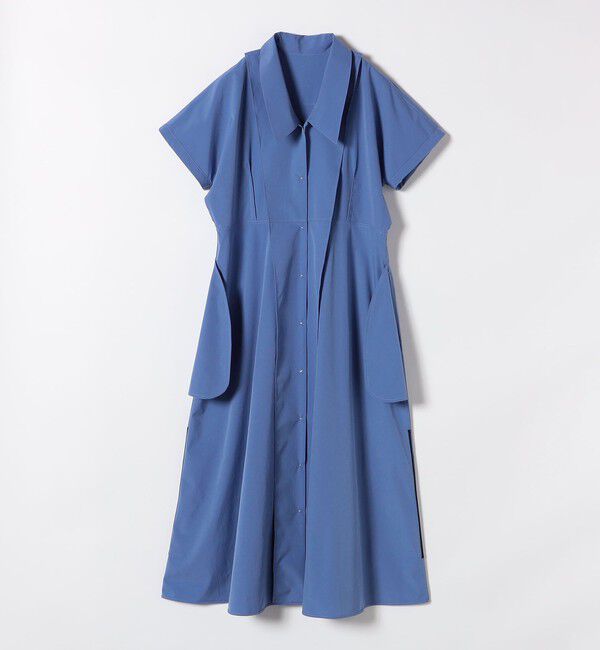 SHIPS any「SHIPS any:〈洗濯機可能〉フラットカラー Vネック フレア ワンピース」|ワンピース|