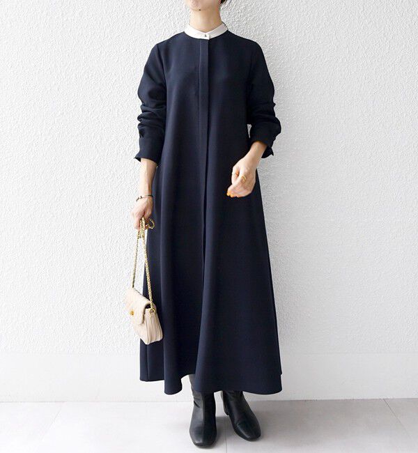 SHIPS any「SHIPS any:〈洗濯機可能〉ダブルクロス Aライン シャツワンピース」|ワンピース|