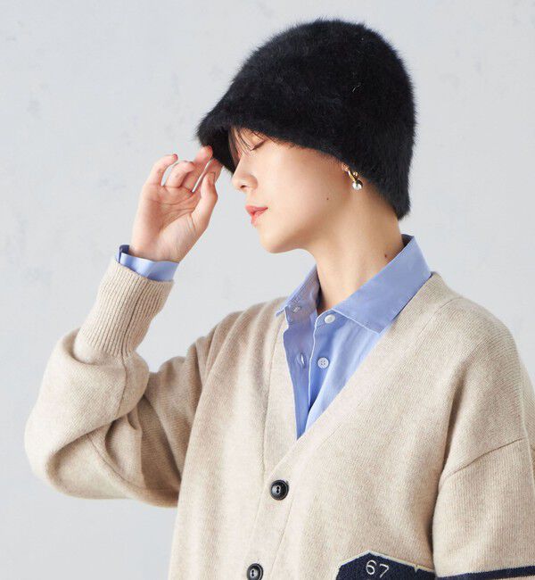 SHIPS for women「Perah:起毛 チューリップ ハット」|ハット|ブラック