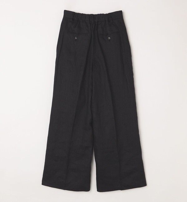 quaranciel「quaranciel:〈洗濯機可能〉ヘンプ ワイド タック パンツ」|スラックス|