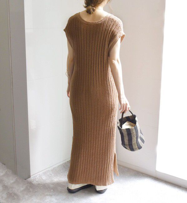 SHIPS any「SHIPS any:〈手洗い可能〉ブークレヤーン ワイドリブ ニット ワンピース」|ワンピース|