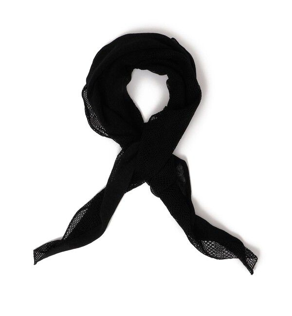 SHIPS for women「THROW:クロス メッシュ スカーフ」|ストール|ブラック