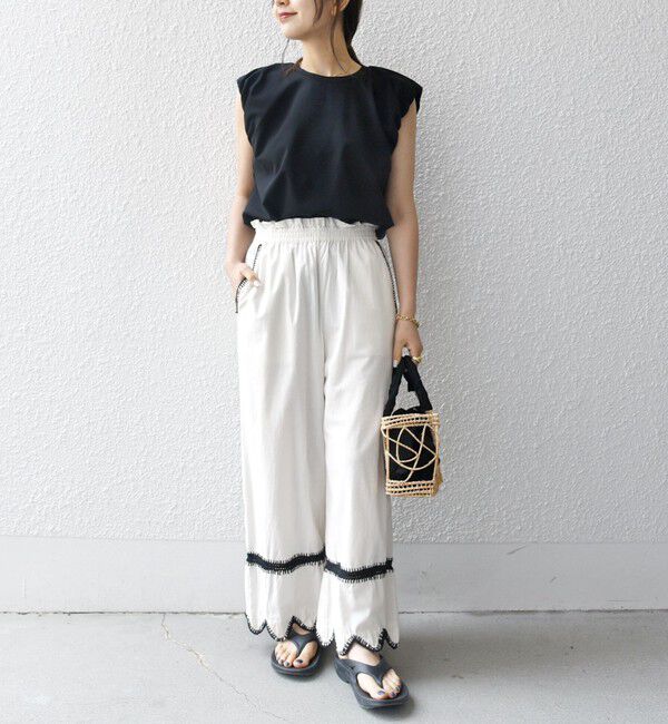 SHIPS any「bon_meur:〈洗濯機可能〉ブランケット エンブロイダリー パンツ」|その他|