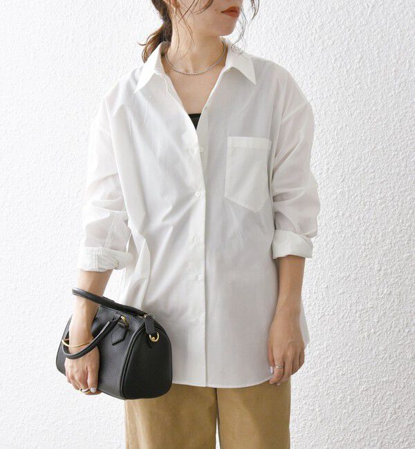 SHIPS any「SHIPS any:〈洗濯機可能〉REPREVE レギュラーカラー ルーズ ポケット シャツ」|シャツ・ブラウス|