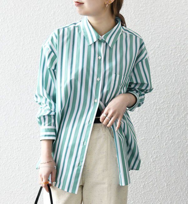 SHIPS any「SHIPS any:〈洗濯機可能〉REPREVE レギュラーカラー ルーズ ポケット シャツ」|シャツ・ブラウス|