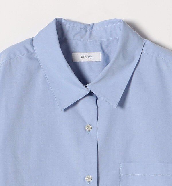 SHIPS any「SHIPS any:〈洗濯機可能〉REPREVE レギュラーカラー ルーズ ポケット シャツ」|シャツ・ブラウス|