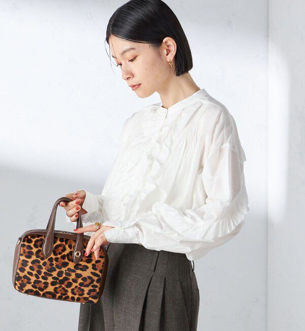 SHIPS for women「〈手洗い可能〉コットン シルク ローン フリル ブラウス」|シャツ・ブラウス|