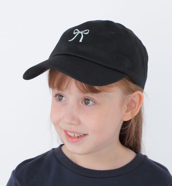 SHIPS KIDS「SHIPS KIDS:リボン モチーフ キャップ」|キャップ・キャスケット|ブラック
