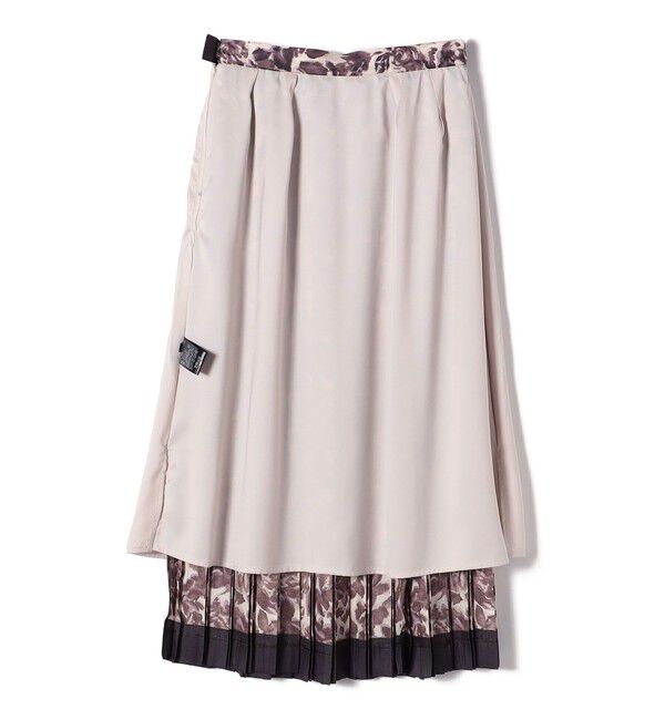 SHIPS for women「SHIPS Primary Navy Label:フラワー パネル プリント プリーツ スカート」|スカート|