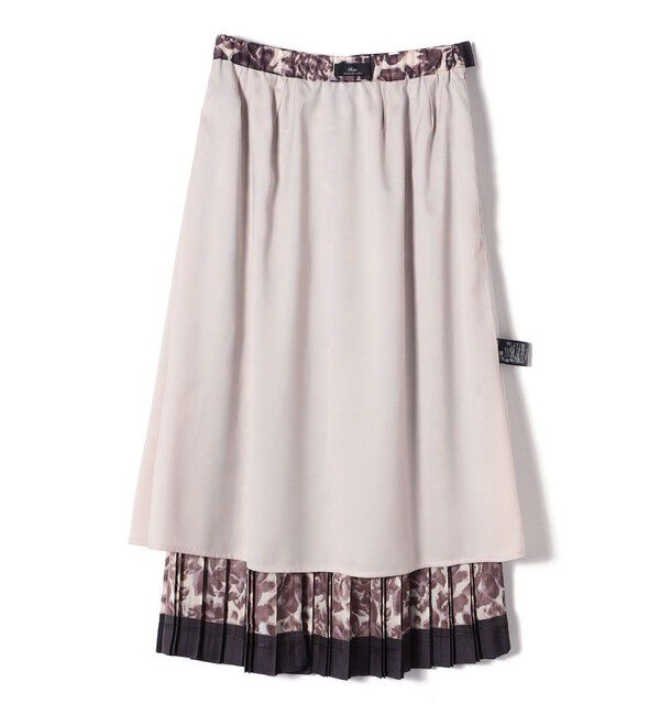 SHIPS for women「SHIPS Primary Navy Label:フラワー パネル プリント プリーツ スカート」|スカート|