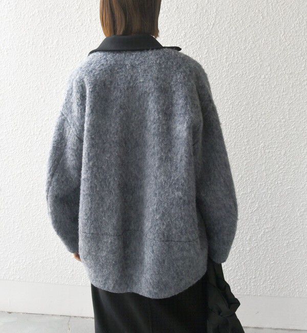 SHIPS any「SHIPS any: シャギー ノーカラー コクーン コート」|ノーカラーコート|