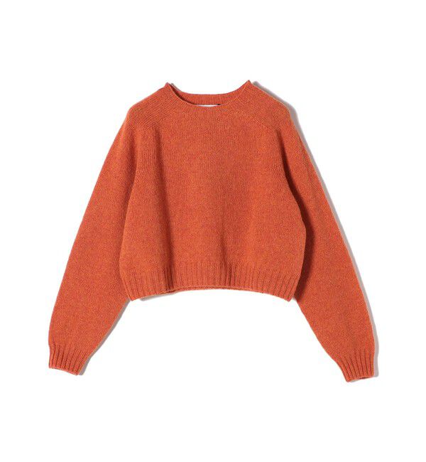 SHIPS for women「Harley of Scotland:〈手洗い可能〉:クロップド プルオーバー」|ニット・セーター|オレンジ