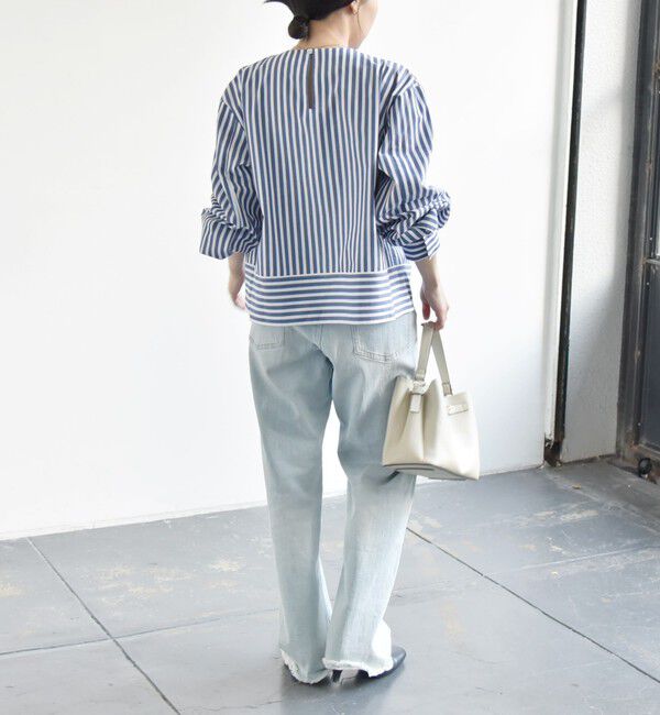 quaranciel「quaranciel:〈洗濯機可能〉REPREVE タック フレア シャツ ブラウス」|シャツ・ブラウス|