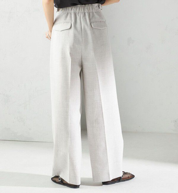 SHIPS for women「〈手洗い可能〉Asami 麻調合繊 2タック ワイドパンツ」|その他|