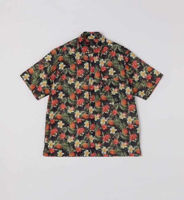 SHIPS「SHIPS: メッシュ プリント レギュラーカラー ショートスリーブ シャツ」|シャツ・ブラウス|