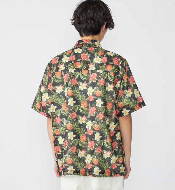 SHIPS「SHIPS: メッシュ プリント レギュラーカラー ショートスリーブ シャツ」|シャツ・ブラウス|
