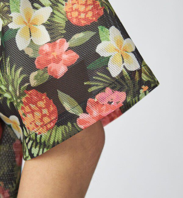 SHIPS「SHIPS: メッシュ プリント レギュラーカラー ショートスリーブ シャツ」|シャツ・ブラウス|