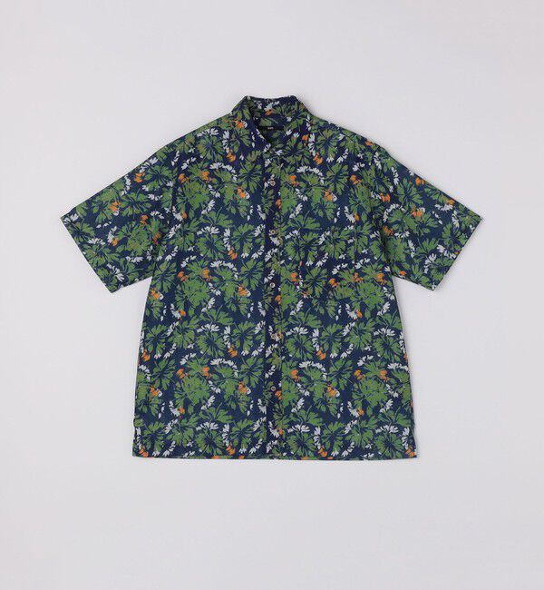 SHIPS「SHIPS: メッシュ プリント レギュラーカラー ショートスリーブ シャツ」|シャツ・ブラウス|