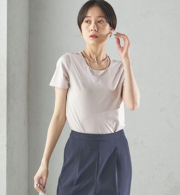 SHIPS for women「〈手洗い可能〉SORONA(R) クルーネック TEE」|Tシャツ・カットソー|