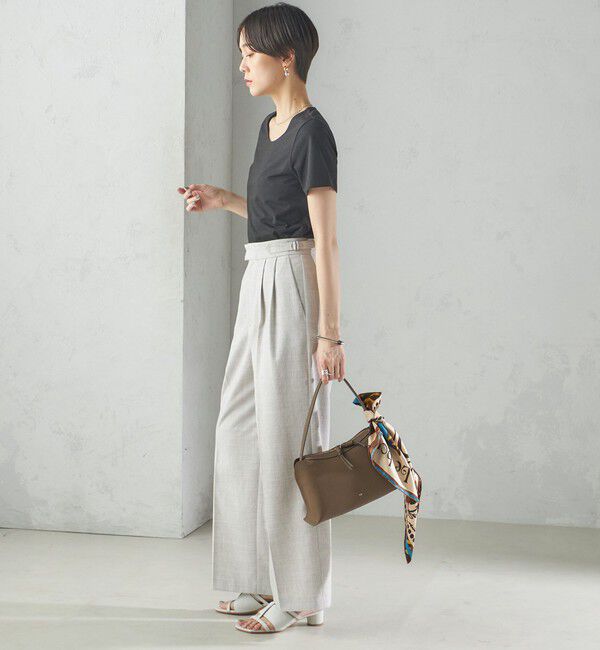 SHIPS for women「〈手洗い可能〉SORONA(R) クルーネック TEE」|Tシャツ・カットソー|