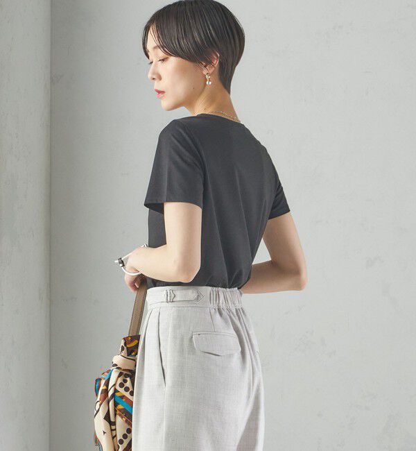 SHIPS for women「〈手洗い可能〉SORONA(R) クルーネック TEE」|Tシャツ・カットソー|