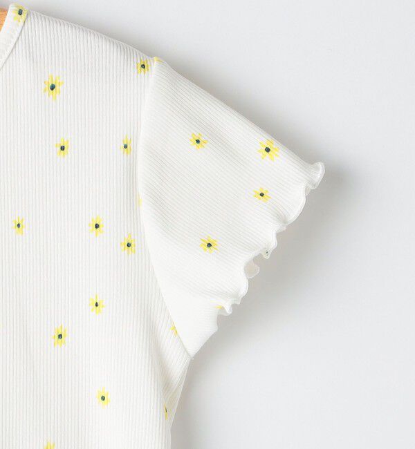 SHIPS KIDS「SHIPS KIDS:80～90cm / フラワー テキスタイル 半袖 TEE」|Tシャツ・カットソー|