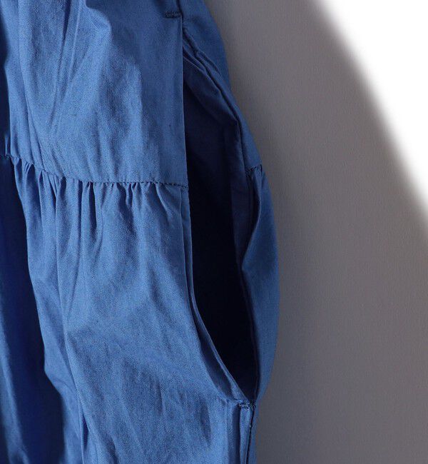 SHIPS for women「〈手洗い可能〉Fanaka:ポプリン ティアード ロング ワンピース」|ワンピース|