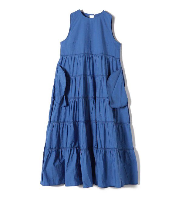 SHIPS for women「〈手洗い可能〉Fanaka:ポプリン ティアード ロング ワンピース」|ワンピース|