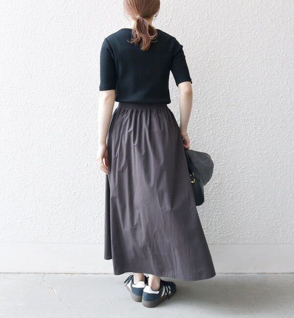 SHIPS any「SHIPS any:〈洗濯機可能〉ポプリン タック フレア ギャザー スカート」|フレア|