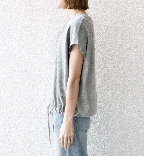 SHIPS any「《一部追加予約》SHIPS any:〈接触冷感/汗染み防止加工/洗濯機可能〉ドロスト フレンチスリーブ TEE」|Tシャツ・カットソー|