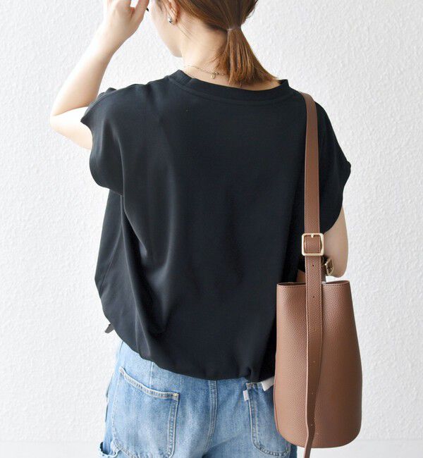 SHIPS any「《一部追加予約》SHIPS any:〈接触冷感/汗染み防止加工/洗濯機可能〉ドロスト フレンチスリーブ TEE」|Tシャツ・カットソー|