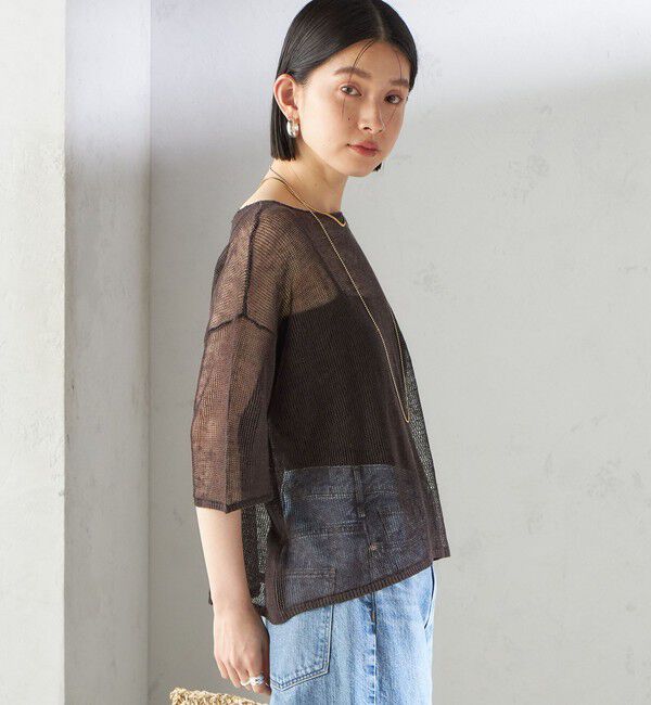 SHIPS for women「〈手洗い可能〉イタリアン シアー リネン プルオーバー」|ニット・セーター|