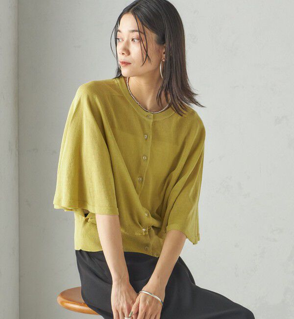 SHIPS for women「〈手洗い可能〉ホール ガーメント ケープ デザイン カーディガン」|カーディガン|