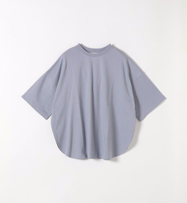 quaranciel「quaranciel:〈接触冷感/汗染み防止加工/洗濯機可能〉ラウンドヘム クルー ビッグ TEE」|Tシャツ・カットソー|