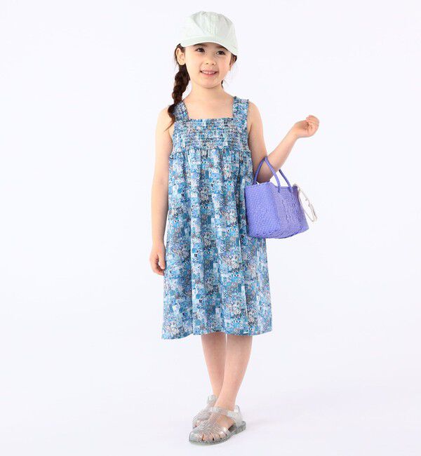 SHIPS KIDS「SHIPS KIDS:100～130cm / リバティ ノースリーブ ワンピース」|ワンピース|